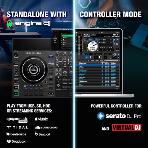 Controlador Dj Denon Sc Live 4 Con Parlantes Y Wi-fi