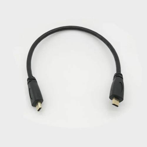 Cable Micro Hdmi De Doble Cabezal Negro, 1 M, Chapado En Oro