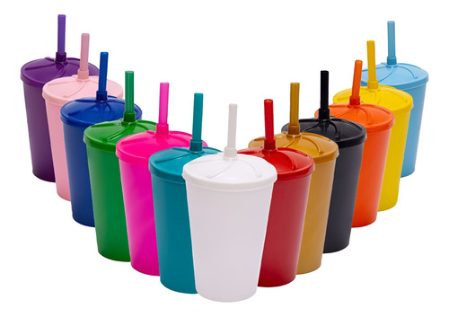 40 Copos Twister 300ml Com Tampa E Canudo Propaganda Empresa