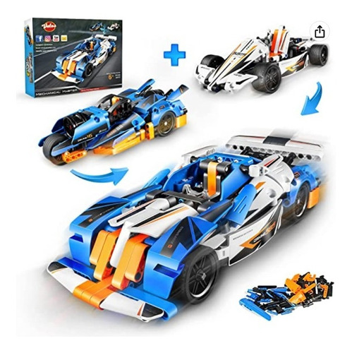 Building Toys For Kids - 3 En 1 Technic Series Pull-back Car
