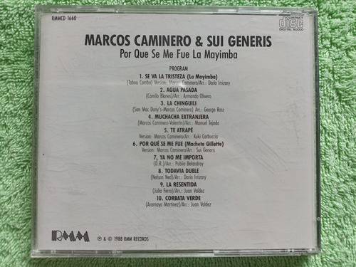 Eam Cd Marcos Caminero Y Sui Generis Por Que Se Me Fue 1987