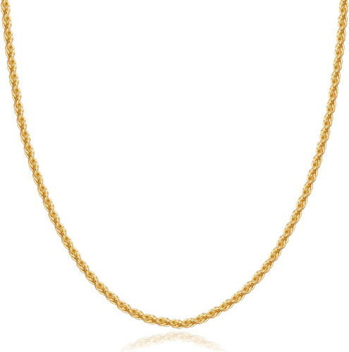 Collar De Cadena De Cuerda De Oro Para Hombres, Cadena De De