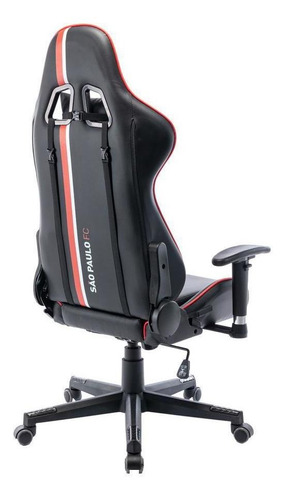 Cadeira Gamer Boxbit Invicto Spfc Base Rodízio Cor vermelha branca e preta