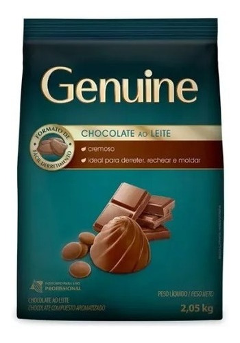 Genuine Chocolate Em Gotas Ao Leite 2,05kg Nobre