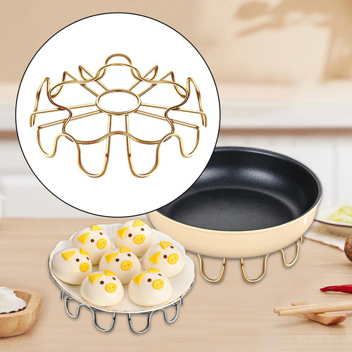 3 Parrilla De Acero Inoxidable Para Cocina, Soporte Oro