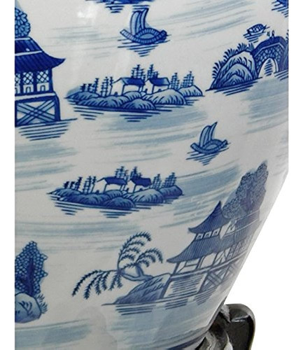 Muebles Orientales 14 Paisaje Azul Y Blanco Porcelana Pecer