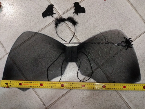 Set Arañita Vampira Alas Disfraz Cotillon Halloween