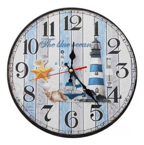 Reloj De Pared Vintage 30 Cm Ocean - Re2143