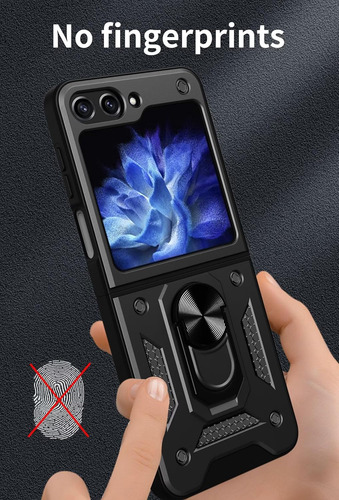 Funda Uso Rudo Anticaída Golpes Carcasa Para Galaxy Z Flip 6 Negro Samsung Galaxy Z Flip 6
