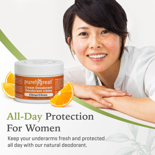 Purelygreat Natural Deodorant For Women Citrus - Ewg Verifie