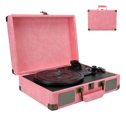 Tocadiscos Portátil Fonógrafo 5.0 Tocadiscos 33/45/78 Rpm
