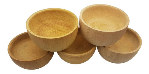 Cazuela Cuenco Dip Picada Salsas De Madera 12cm Para Pintar