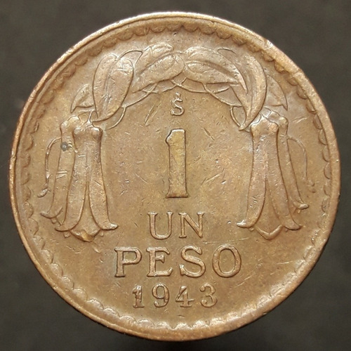 Moneda Chile 1 Peso 1943 