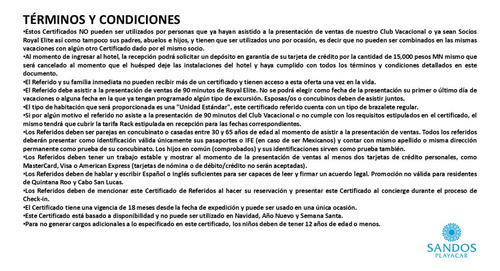 5 Noches All Inclusive Sandos Playacard 2 Adultos + 2 Niños