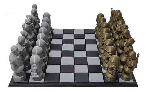 Jogo De Xadrez Star Wars Com Caixa E Tabuleiro Modular
