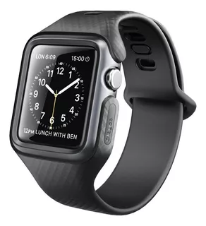 Case Y Correa Clayco Compatible Con Apple Watch 42mm Negro