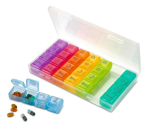 Organizador De Pastilla Con 28 Compartimentos Para Poner