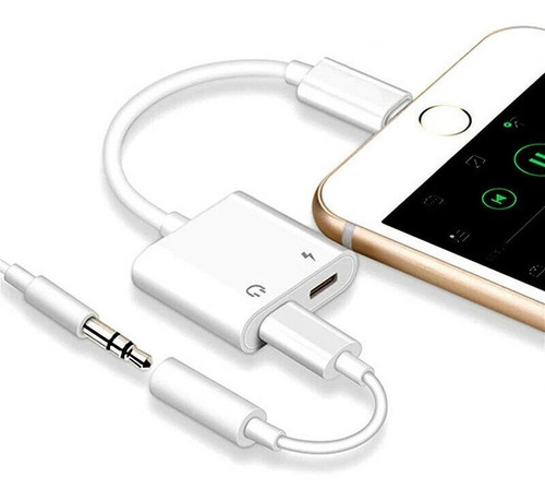 Adaptador Compatible iPhone Lightning 3.5mm Aux Headphone