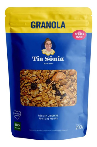 Granola Com Castanha De Caju Rapadura E Coco. Tia Sônia 200g