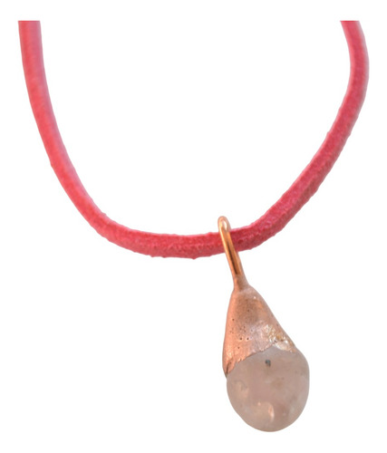 Imagen 1 de 5 de Collar Cuarzo Rosa, Amuleto De Amor, Autoestima Y Pasion