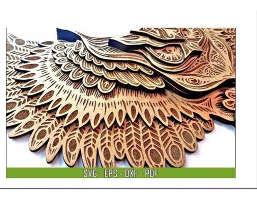 Vector Multicapa Búho Corte Láser Cnc Dxf Eps Svg X063