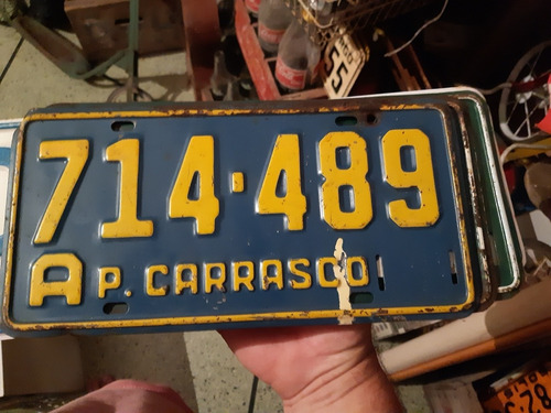 Matricula Paso Carrasco Azul Y Amarilla 714.489 Conf