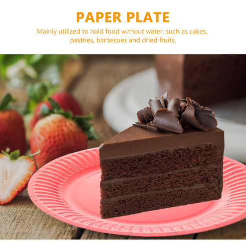 50 Platos De Papel Para Tartas Coloridos Para Cumpleaños