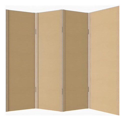 Biombo Divisor De Ambiente Liso Reto - 4 Folhas Cor Mdf