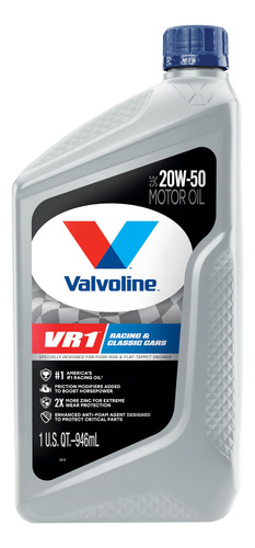 Aceite De Motor Valvoline Vr1 Racing Sae 20w-50 946 Ml (x6)