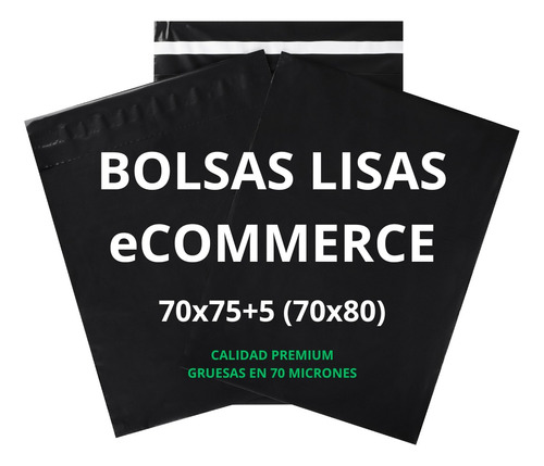 Bolsas Sobres Ecommerce Negras 70x80 N°6 Calidad Premium X50