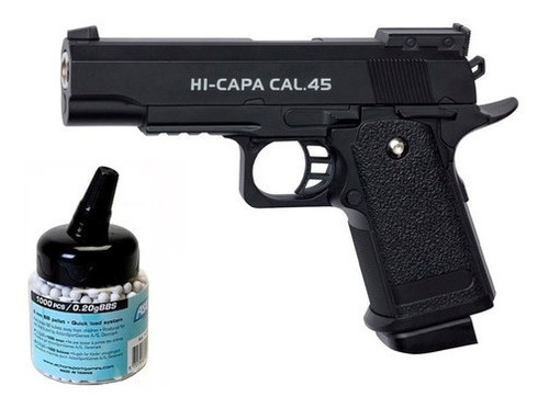 Pistola Asg Hi Capa Cal45 Aire 6mm Resorte + Balines