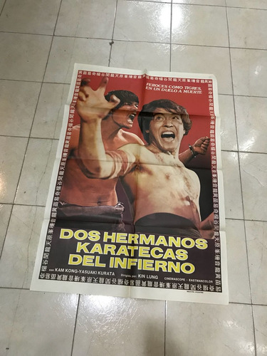 Antiguo Afiche De Cine Original Karate-envio 