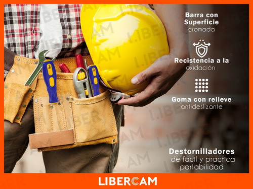 Imagen 6 de 10 de Kit Juego Destornilladores 6 Piezas Phillips Pala Imantados