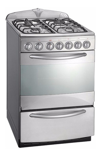 Cocina Domec CXNV a gas/eléctrica 4 hornallas  plateada 220V puerta con visor