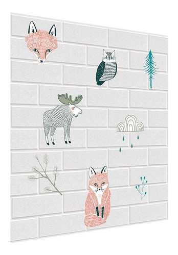 Imagen 8 de 10 de Pack X6u Paneles Decorativos Autoadhesivos 3d Wall Panel