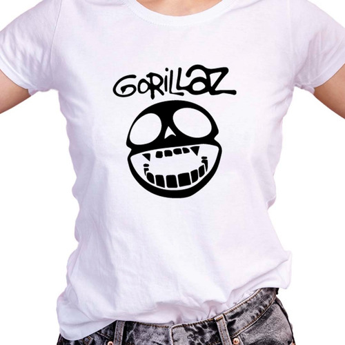 Franela Dama Personalizada Diseño Gorillaz