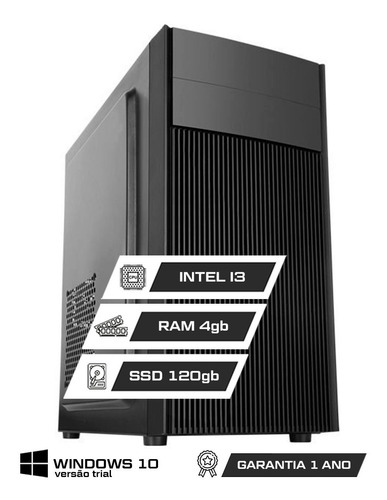 Computador Office Intel Core I3 4gb Ddr3 Ssd 120gb Hdmi + Nf