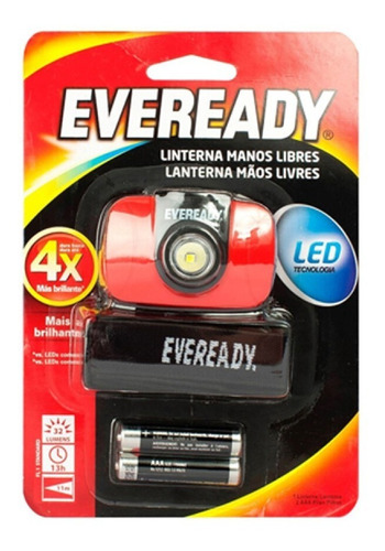 Linterna Eveready Manos Libres 55 Lms 20 Mts + 2 Pilas Aaa