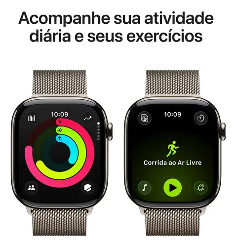Apple Watch Series 11 GPS + Cellular - Caixa natural de titânio