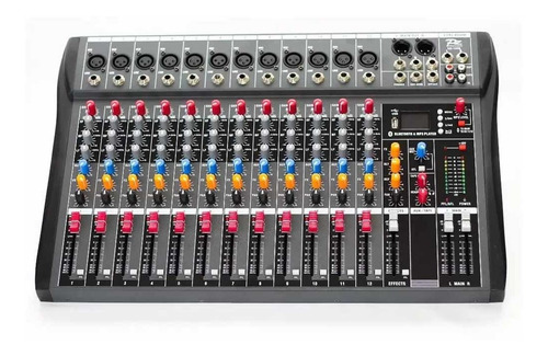 Mesa De Som Pz 12 Canais Cs120b Efeito 127/220V Bt Usb