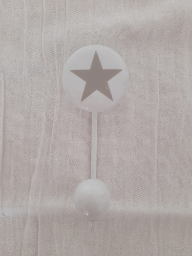 Perchero I Estrella Beige Cerámica-soporte Metal-chico-