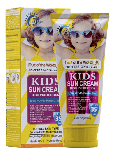 Protector Solar Para Niños 35 Spf Fruit Of The Wokali 