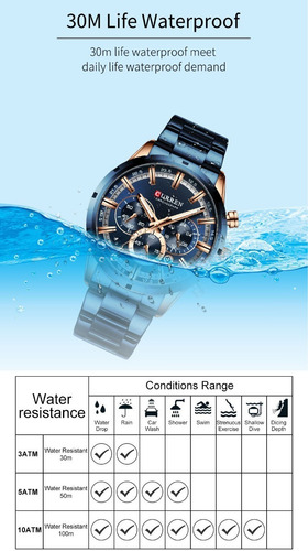Imagen 8 de 10 de Reloj Hombre, Reloj Curren 8355, Cronografo + Caja De Lujo