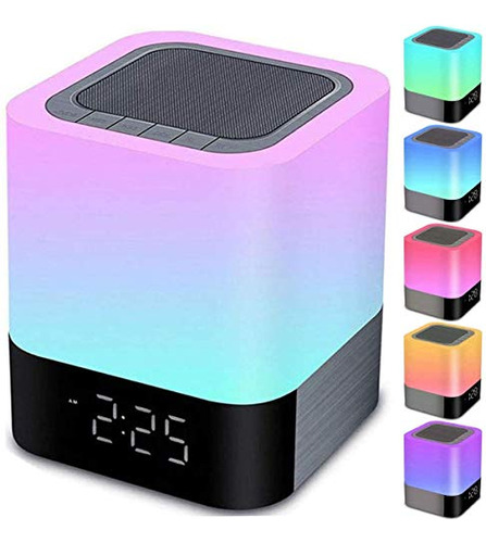 Luces Nocturnas Bluetooth Altavoz, Alarma Altavoz Bluetooth