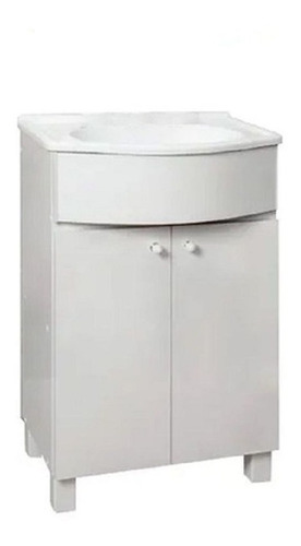 Imagen 1 de 5 de Vanitory Amube Trento Pie Melamina 50cm Bacha 1ag.