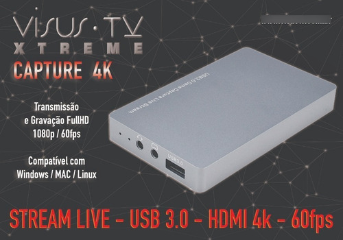 Placa De Captura De Vídeo Xtreme 4k 1080p 60fps Ezcap 269
