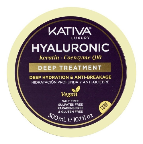 Kativa Hyaluronic Mascara Hidratación Profunda Keratina Pelo