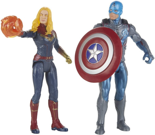 Figura Marvel Avenger Captain America Y Captain Marvel