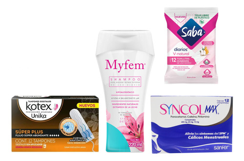 Kit Tampones Kotex Periodo Menstrual