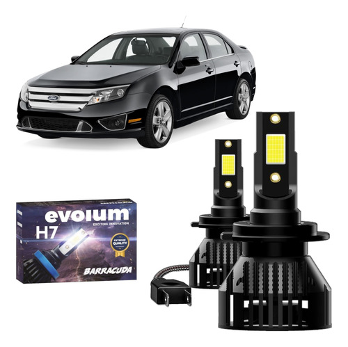 Focos Led H7 Ford Fusion 2010-2012 Luz Alta Blanca 11000lm